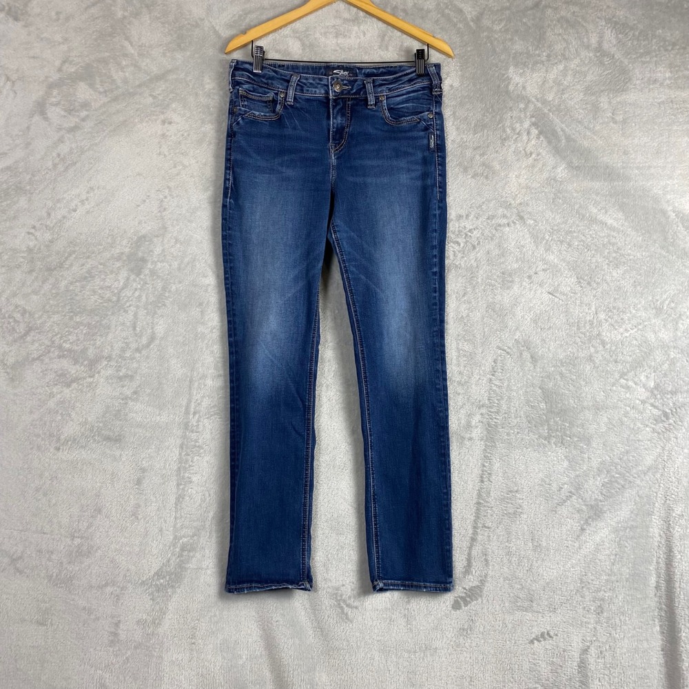 Silver Jeans Co‎ Avery Straight Leg Medium Wash Denim W31 L32 Low Rise